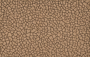 Naklejka premium A dry cracked and barren landscape with a reddish-brown color indicating a severe drought or water scarcity.