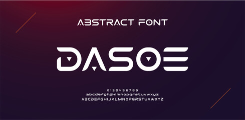 Creative modern technology alphabet fonts. Abstract typography urban sport, techno , fashion, digital, future creative logo font. vector illustration