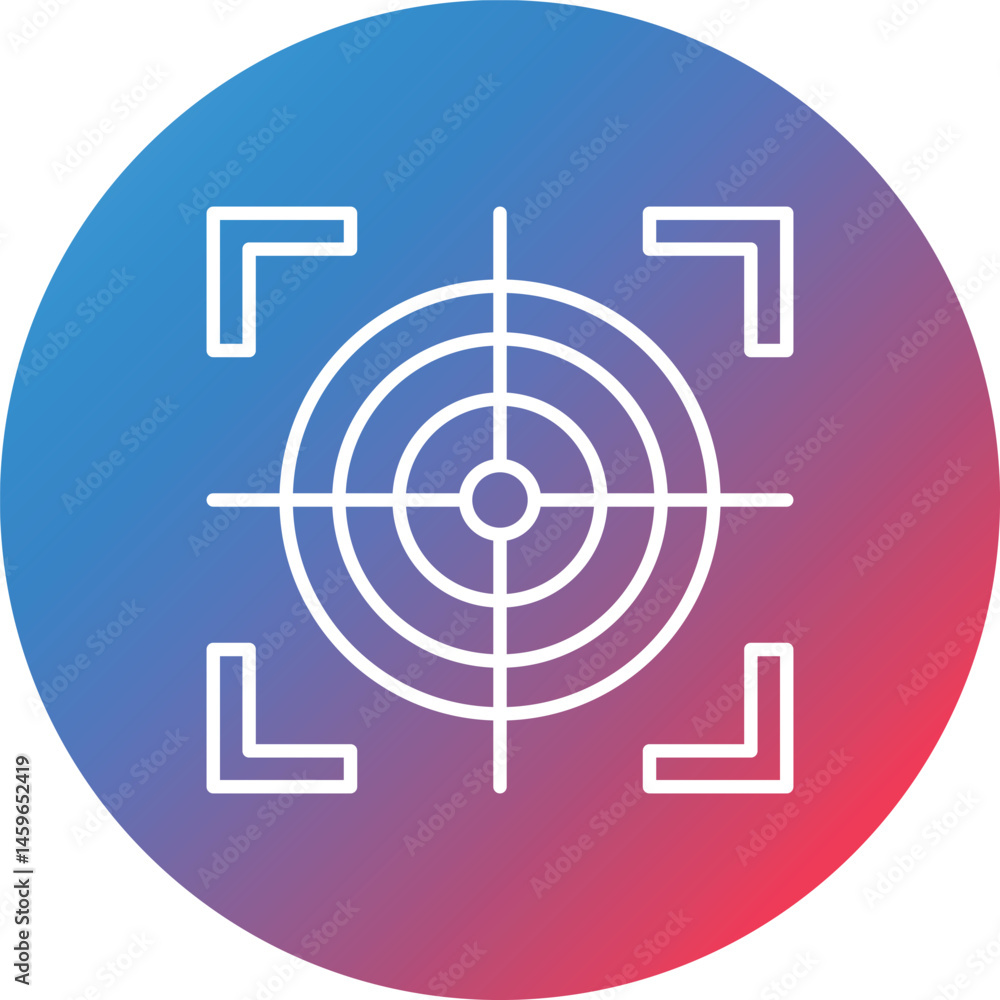 Poster shoot line gradient circle background icon