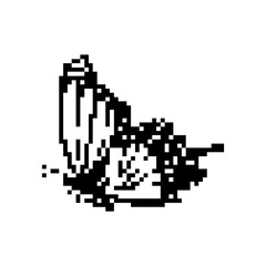 Fototapeta premium Pixel art butterfly. Animal vector illustration.
