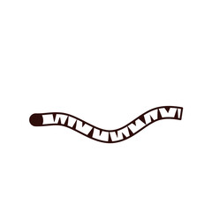 Hand drawn tiger tail. Vector illustration 