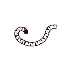 Hand drawn tiger tail. Vector illustration 