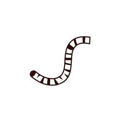Hand drawn tiger tail. Vector illustration 