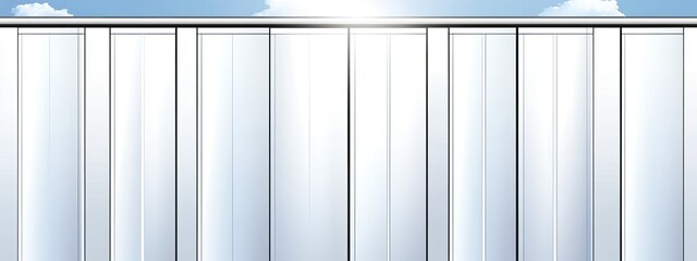 Large expanse of translucent panels