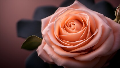 peach rose bloom closeup botanical beauty