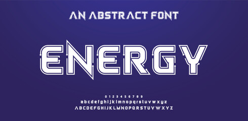 Creative Outline Double line monogram alphabet and tech fonts. Lines font regular uppercase and lowercase. Vector illustration.