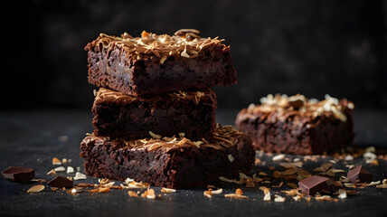  Chocolate Brownies with Shavings