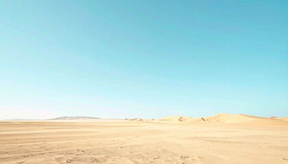 Fototapeta premium Exploring vast sand dunes desert landscape photography bright sky panoramic view nature's beauty