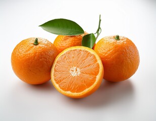 isolated bitter orange fruits of citrus aurantium var daidai on a clean background