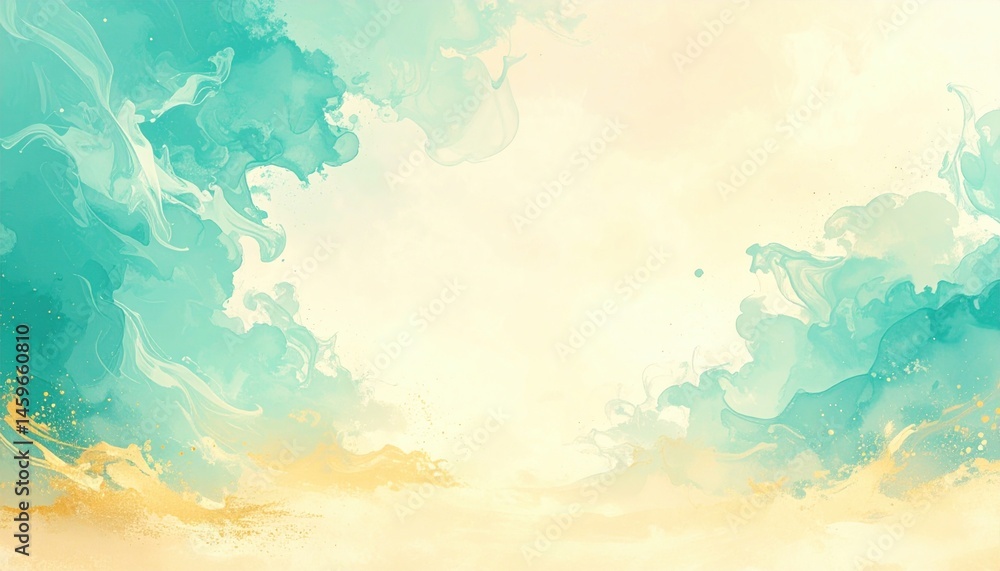 Poster dynamic sky background with vibrant colors abstract art digital design serene atmosphere wide angle 