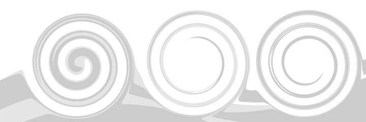 Vector gray line background curve element with white space for text and message design, overlapping layers, vector