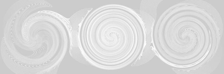 White abstract background with circle lines. Geometric stripe line art design. Linear pattern. Modern futuristic graphic. Suit for cover, presentation, website, corporate, brochure, banner