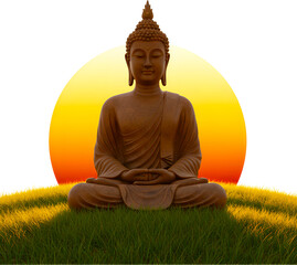 buddha statue in the morning