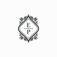 EP Initials Wedding Logo Vector Art  Icons  and Graphics