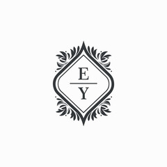EY Initials Wedding Logo Vector Art  Icons  and Graphics