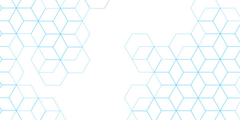 Science network pattern blue Hexagonal abstract background. Big Data Visualization structure elements . Health care and science medical pattern innovation. Template design with concept Dots and lines.