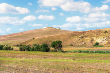 Fototapeta premium summer countryside landscape inside val d'agri, basilicata