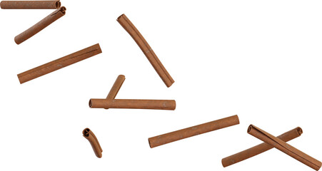 Falling Cinnamon Spices