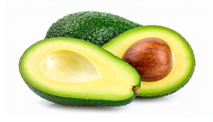 Fresh fruit avocado isolated on white background. Organic product. Natural food.