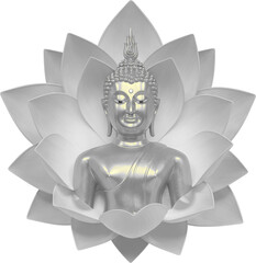 buddha statue isolated on white