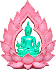 buddha statue in lotus