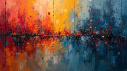 Urban Night Scene Color Art Map