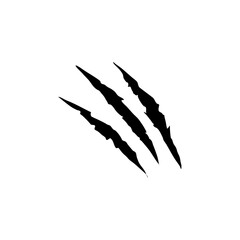 Black claw scratches. Vector illustration 