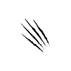 Obraz premium Black claw scratches. Vector illustration 