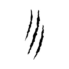 Black claw scratches. Vector illustration 