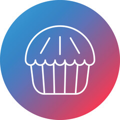 Pie Line Gradient Circle Background Icon