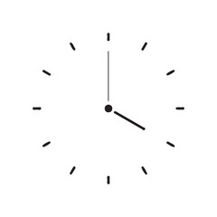wall clock isolated on white
