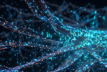 internet split background split background with a futuristic twist, using metallic blue and sleek black tones.generative ai