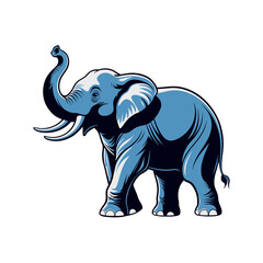 Vector Illustration of a Majestic Elephant Standing &ndash; Wildlife Animal Graphic Art