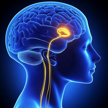 **Pituitary Gland Function Illustration In Brain Cross-Section Context. --V 6.1 --S 50 --Raw** - @Darya (Relaxed) -# Create, Explore, And Organize On [Midjourney.Com](<Https://Midjourney.Com/Imagine?F