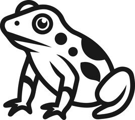 Poison Dart Frog icon line art vector on transparent background