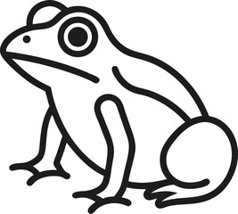 Tree Frog icon line art vector on transparent background