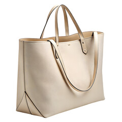 Cream Sherpa Tote Bag Fashion Accessory on transparent background
