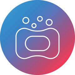 Soap Line Gradient Circle Background Icon