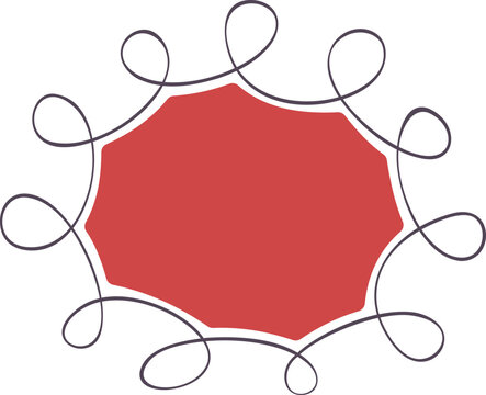 Hand-drawn style speech bubble illustration