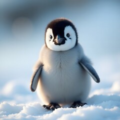 Fototapeta premium King Penguin Chicks in Creche in the rain.