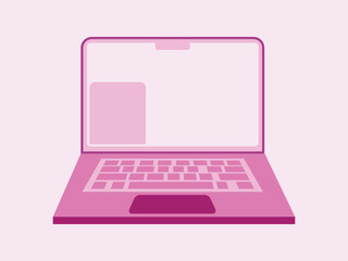 laptop computer with a blank pop op screen isolated