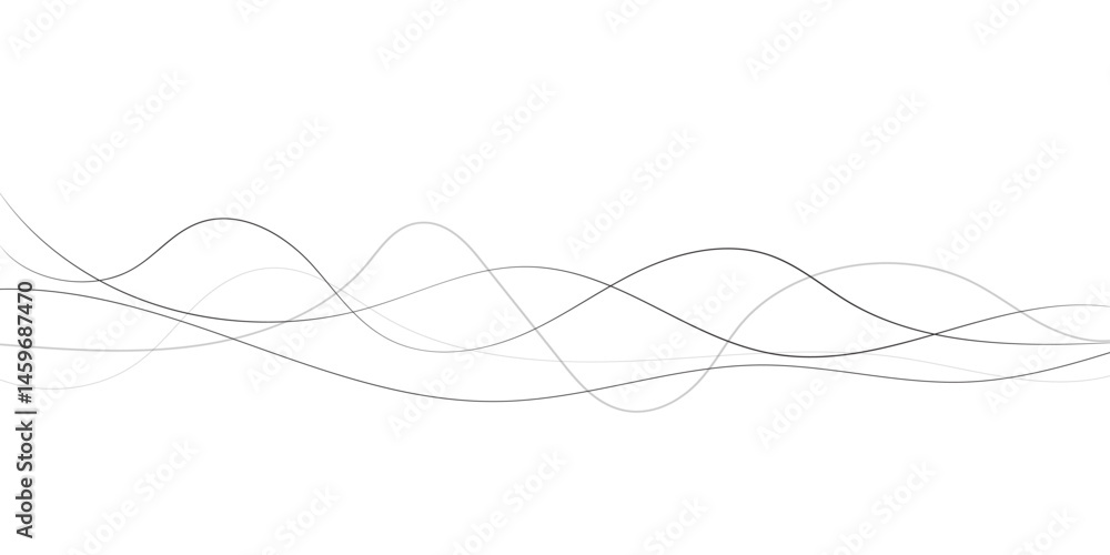 Aufkleber a minimalist abstract image featuring multiple, interwoven, wavy lines in varying thicknesses and da
