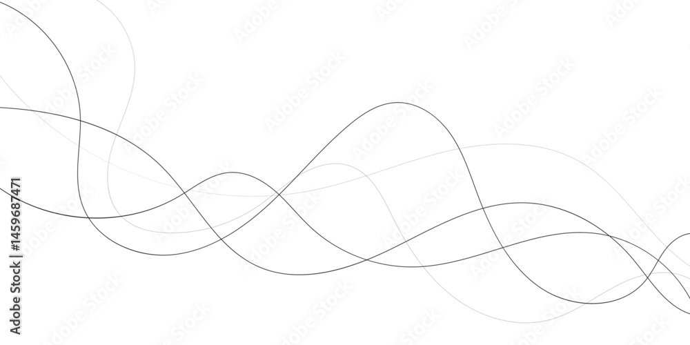 Aufkleber a minimalist abstract image featuring multiple, interwoven, wavy lines in varying thicknesses and da