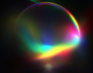 blurred rainbow refraction overlay effect light lens prism effect on black background holographic reflection crystal flare leak shadow overlay colorful rainbow disco ball light leaks texture