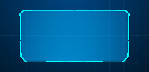 Futuristic border or technology box vector illustration © Khalim Taufiqi