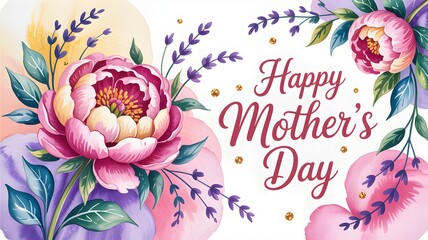 Elegant Mother's Day greeting card with floral design.