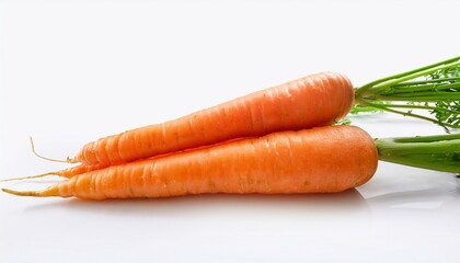 fresh raw organic carrot on white isolated on clear background and white background vegetable and food concept for health ai generative