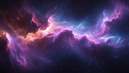 Obraz premium Cosmic Nebula with Stellar Cloudscape. (1)
