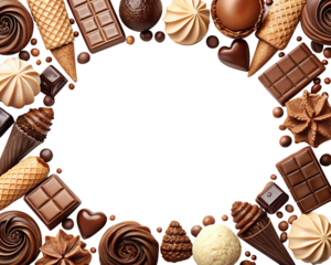 chocolate and ice cream decorative border set