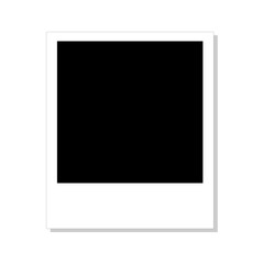 Minimalist Blank Polaroid Photo Frame, Classic Empty Polaroid Snapshot Template
